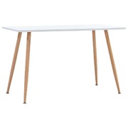 Dining Table White & Oak MDF