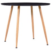 Dining Table Black and Oak MDF