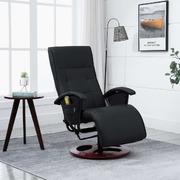 Massage Chair Black faux Leather