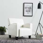 Sofa Chair White Faux Leather