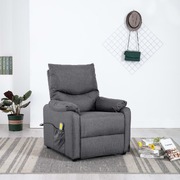 TV Massage Recliner Dark Grey Fabric