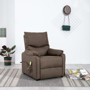 TV Massage Recliner Brown Fabric