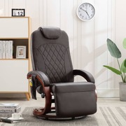 TV Massage Recliner Brown faux Leather