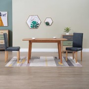 Dining Chairs 2 pcs faux Suede Leather -Grey
