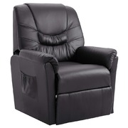 Reclining Chair Grey Faux Leather