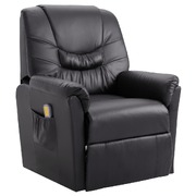 Massage Recliner Chair faux Leather Grey