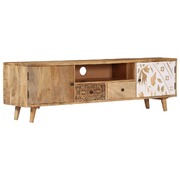 Solid Mango Wood TV Cabinet 