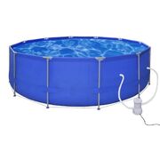 Swimming Pool Round 457 cm with Filter Pump 530 gal / h