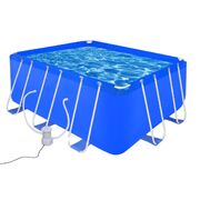 Swimming Pool with Pump Steel, Blue