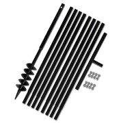 Ground Drill with Handle 100 mm with Etension Tube 9 m Steel