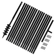Ground Drill with Handle 100 mm with Etension Tube 17 m Steel