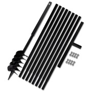 Ground Drill with Handle 120 mm with Etension Tube 9 m Steel