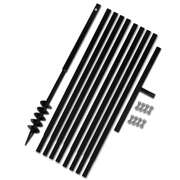 Ground Drill with Handle 80 mm with Etension Tube 9 m Steel