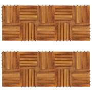 Decking Tiles Vertical Pattern Acacia Set of 20