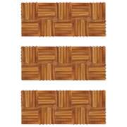 Decking Tiles Vertical Pattern Acacia Set of 30
