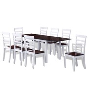 Etending Dining Set 9 Pieces Brown and White