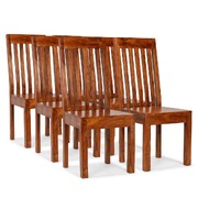 Dining Chairs 6 pcs Solid Wood with Sheesham Finish Modern