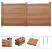 WPC Fence Set 2 Square Brown