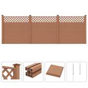 Garden Fence with Trellis WPC  Brown