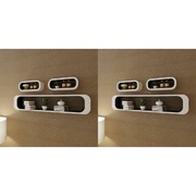 Wall Cube Shelves 6 pcs Black and White