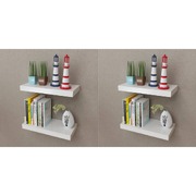Wall Shelves 4 pcs White 40 cm