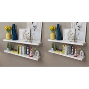Wall Shelves 4 pcs White 100 cm