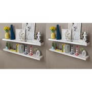 Wall Shelves 4 pcs White 120 cm