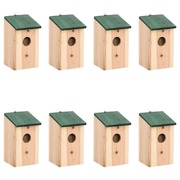 Bird Houses 8 pcs Wood