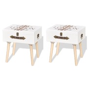 Bedside Cabinets 2 Pcs White