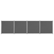 Fence Panel 4 pcs Fabric Anthracite