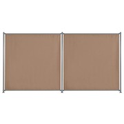 Fence Panel 2 pcs Fabric Taupe