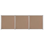 Fence Panel 3 pcs Fabric  Taupe