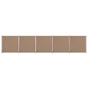 Fence Panel 5 pcs Fabric Taupe