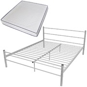 Bed Frame with Memory Foam Mattress King Size