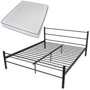 Bed Frame with Memory Foam Mattress Queen Size