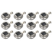 Outdoor Solar Lamps 12 pcs LED Round 12 cm White