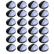 Outdoor Solar Wall Lamps LED 24 pcs Round Black