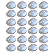 Outdoor Solar Wall Lamps LED 24 pcs Round Silver