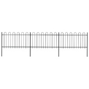 Garden Fence with Hoop Top Steel Durable