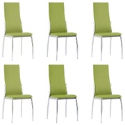 Dining Chairs 6 pcs faux Leather Green