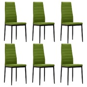 Dining Chairs 6 pcs Lime Green faux Leather