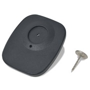 2000 pcs RF Hard Tags and Pins Sets 8.2 MHz Black