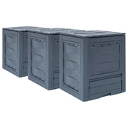 Garden Composters 3 pcs Grey 780 L