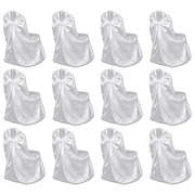 Chair Cover for Wedding Banquet 12 pcs White