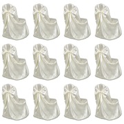 Chair Cover for Wedding Banquet 12 pcs Cream