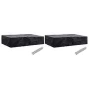 Garden Sunlounger Cover 2 pcs 8 Eyelets