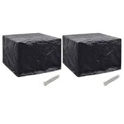 Garden Furniture Covers 2 pcs 8 Eyelets 122x112x98 cm