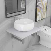 Two Piece Bathroom Furniture Set Ceramic White