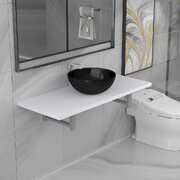 Two Piece Bathroom Furniture Set Ceramic White