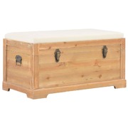 Storage Chest with Cushion 80x40x40 cm MDF